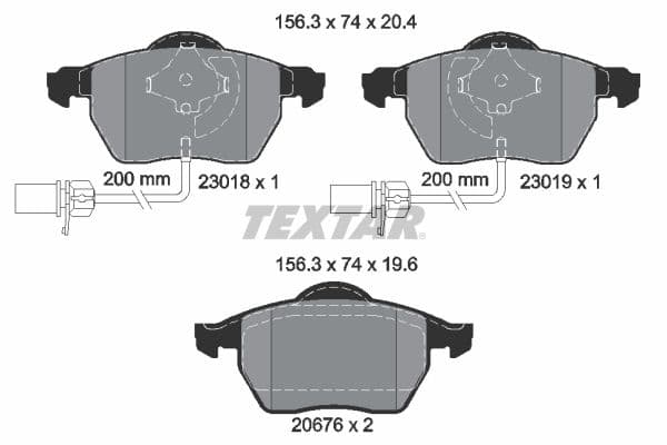 set placute frana,frana disc TEXTAR Q+ 2301802