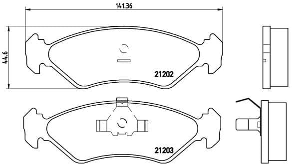 set placute frana,frana disc BREMBO P 24 028
