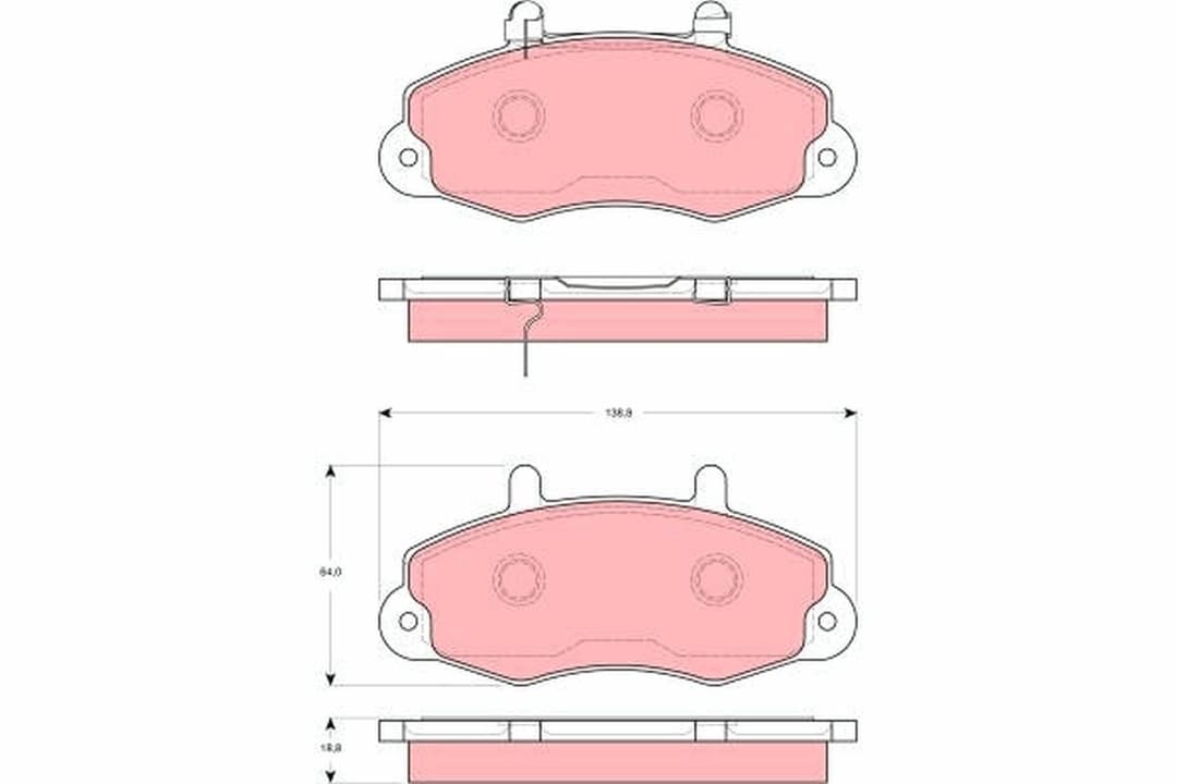 set placute frana,frana disc TRW GDB1572
