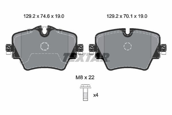 set placute frana,frana disc TEXTAR Q+ 2561705
