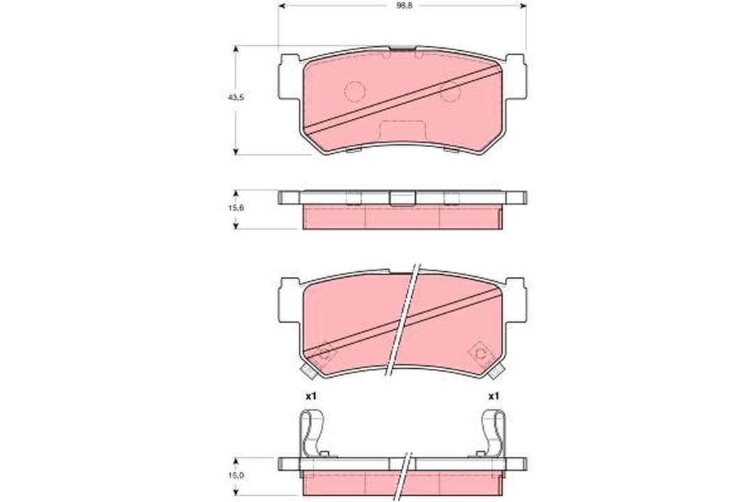 set placute frana,frana disc TRW GDB3382
