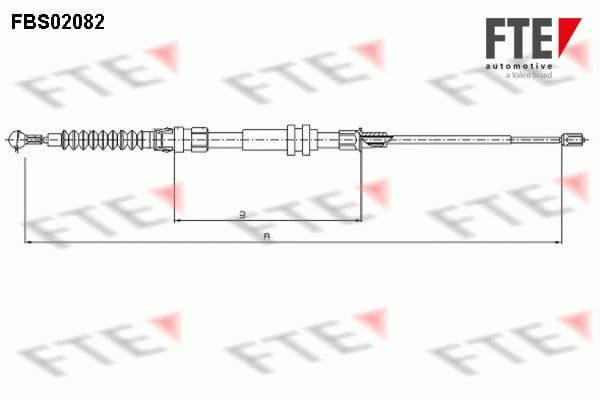 Cablu, frana de parcare FTE 9250082