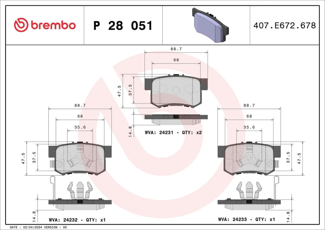 set placute frana,frana disc BREMBO PRIME LINE P 28 051