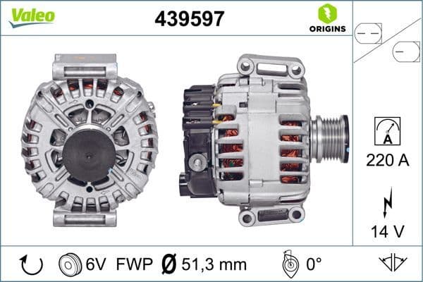 Generator / Alternator VALEO 439597