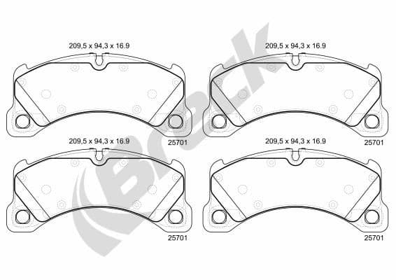 set placute frana,frana disc BRECK 25701 00 553 00