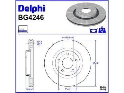 Disc frana DELPHI BG4246