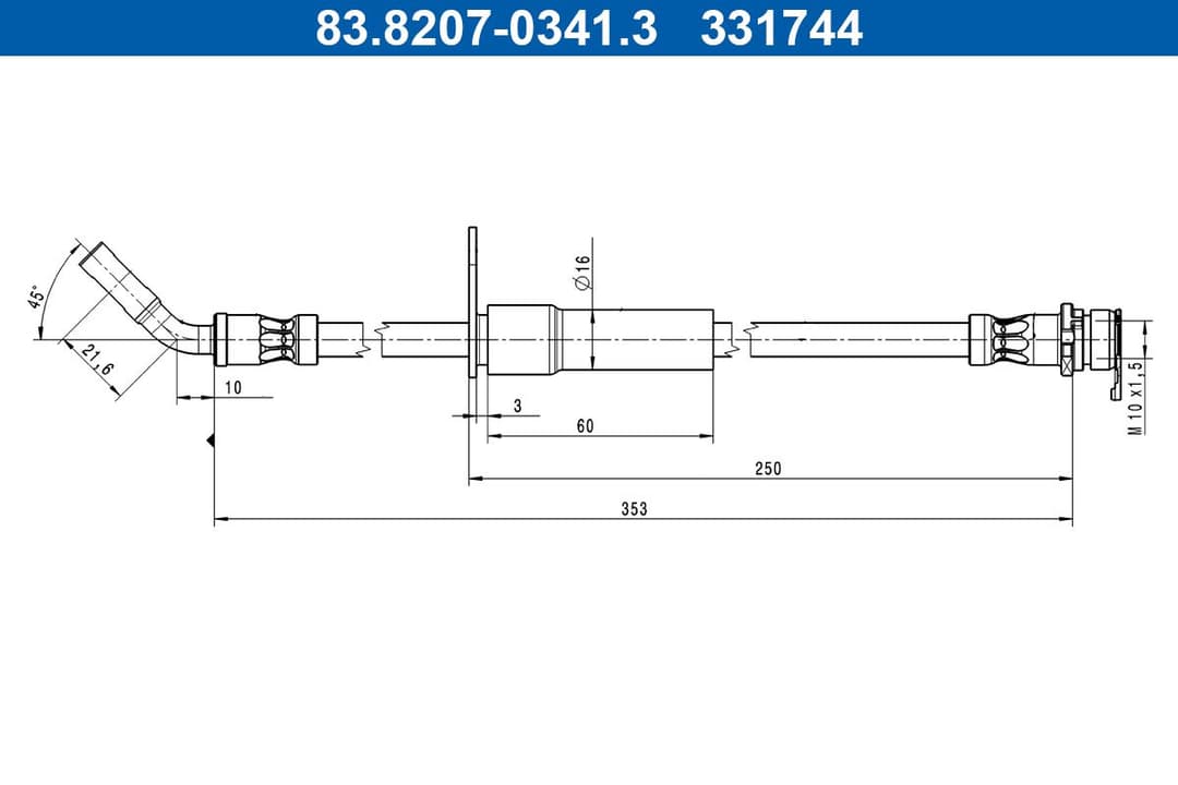 Furtun frana ATE 83.8207-0341.3
