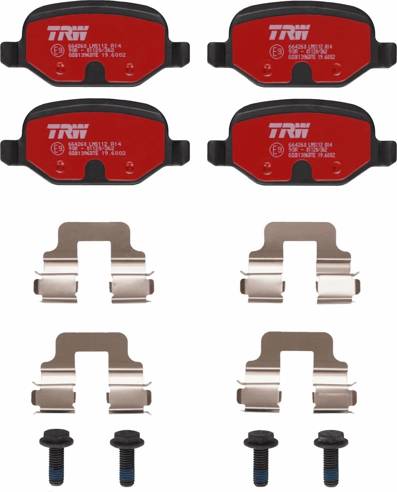 set placute frana,frana disc TRW DTEC COTEC GDB1396DTE