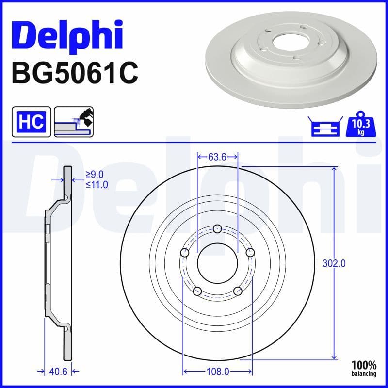 Disc frana DELPHI BG5061C