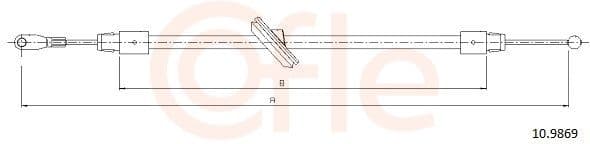 Cablu, frana de parcare COFLE 10.9869