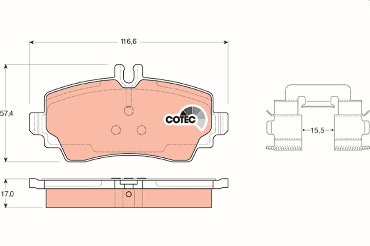 set placute frana,frana disc TRW GDB1292