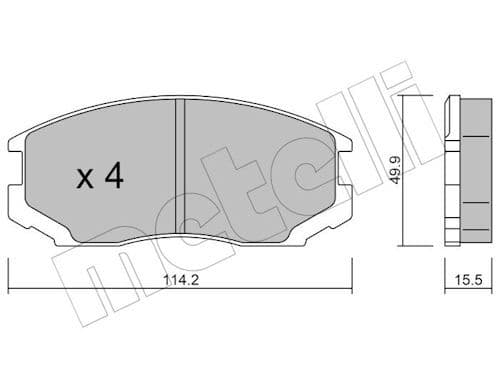 set placute frana,frana disc METELLI 22-0221-0