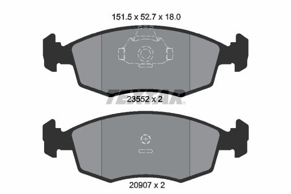 set placute frana,frana disc TEXTAR 2355202