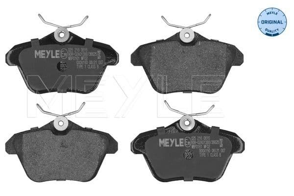 set placute frana,frana disc MEYLE -ORIGINAL: True to OE. 025 216 0616