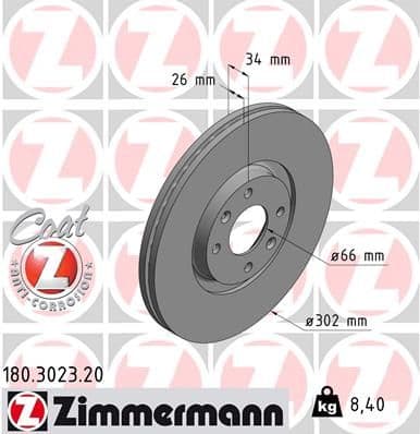 Disc frana ZIMMERMANN COAT Z 180.3023.20