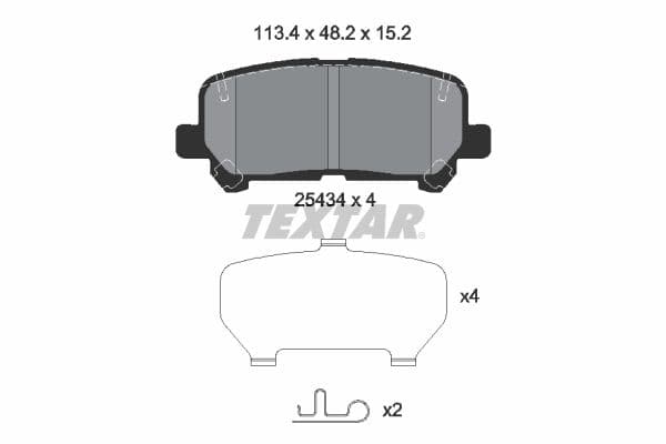 set placute frana,frana disc TEXTAR 2543401