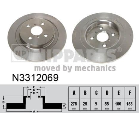 Disc frana NIPPARTS N3312069