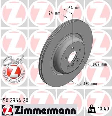 Disc frana ZIMMERMANN 150.2964.20