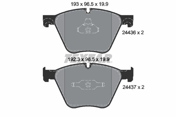 set placute frana,frana disc TEXTAR Q+ 2443601