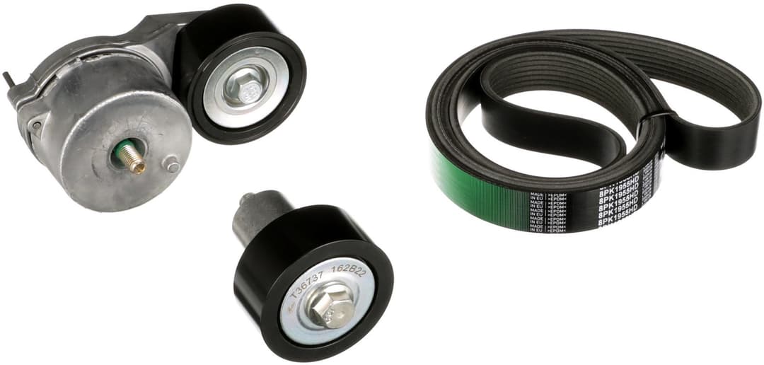Set curea transmisie cu caneluri GATES FleetRunner™ Micro-V® K018PK1955HD