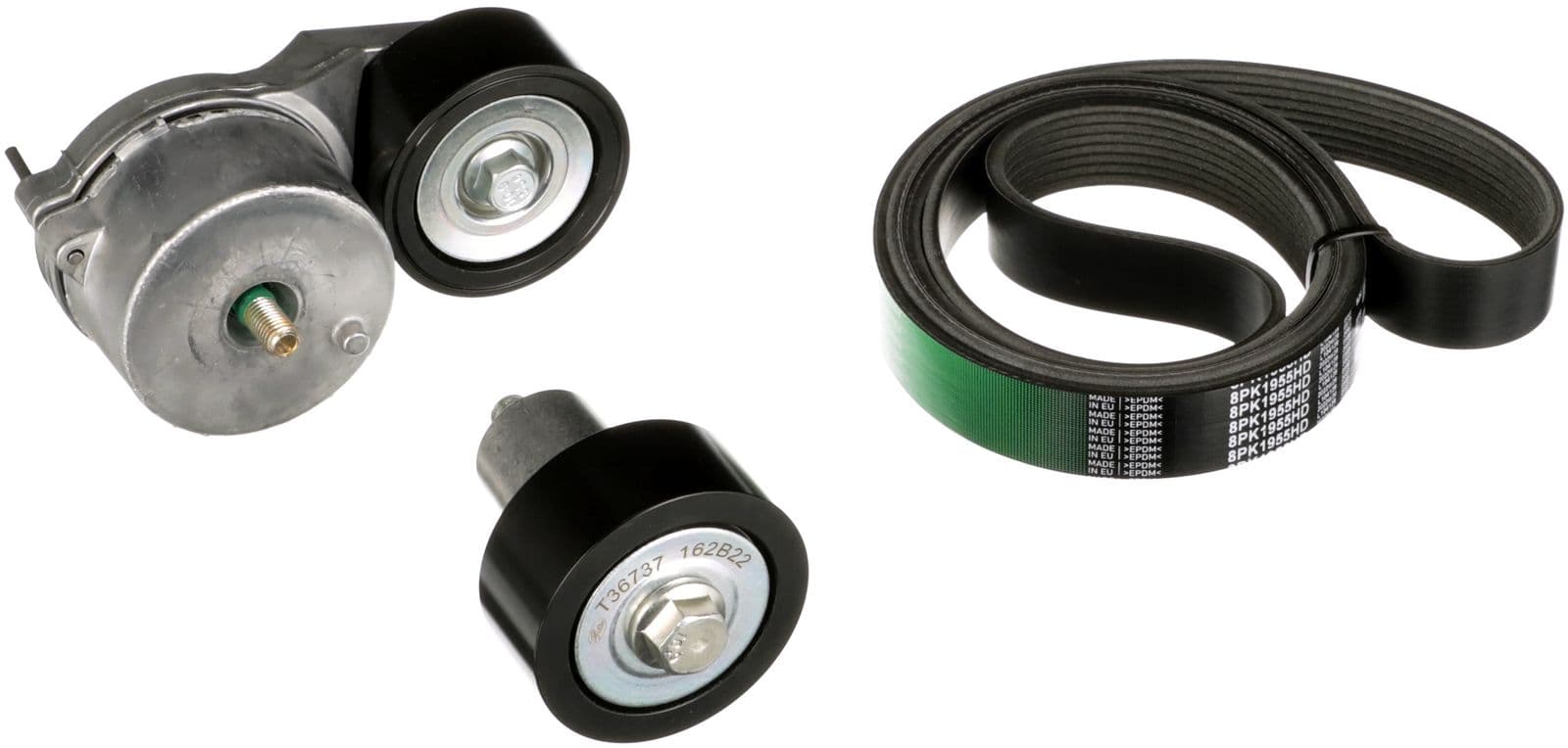 Set curea transmisie cu caneluri GATES FleetRunner™ Micro-V® K018PK1955HD