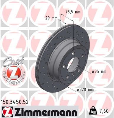 Disc frana ZIMMERMANN SPORT Z 150.3450.52