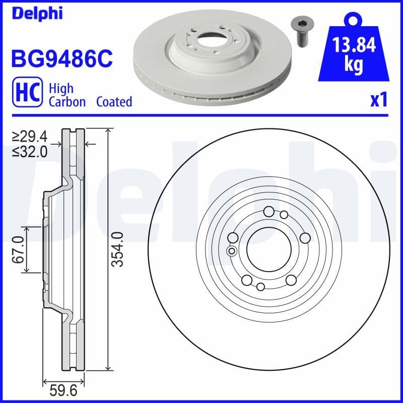 Disc frana DELPHI BG9486C
