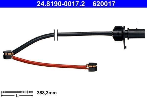 senzor de avertizare,uzura placute de frana ATE 24.8190-0017.2