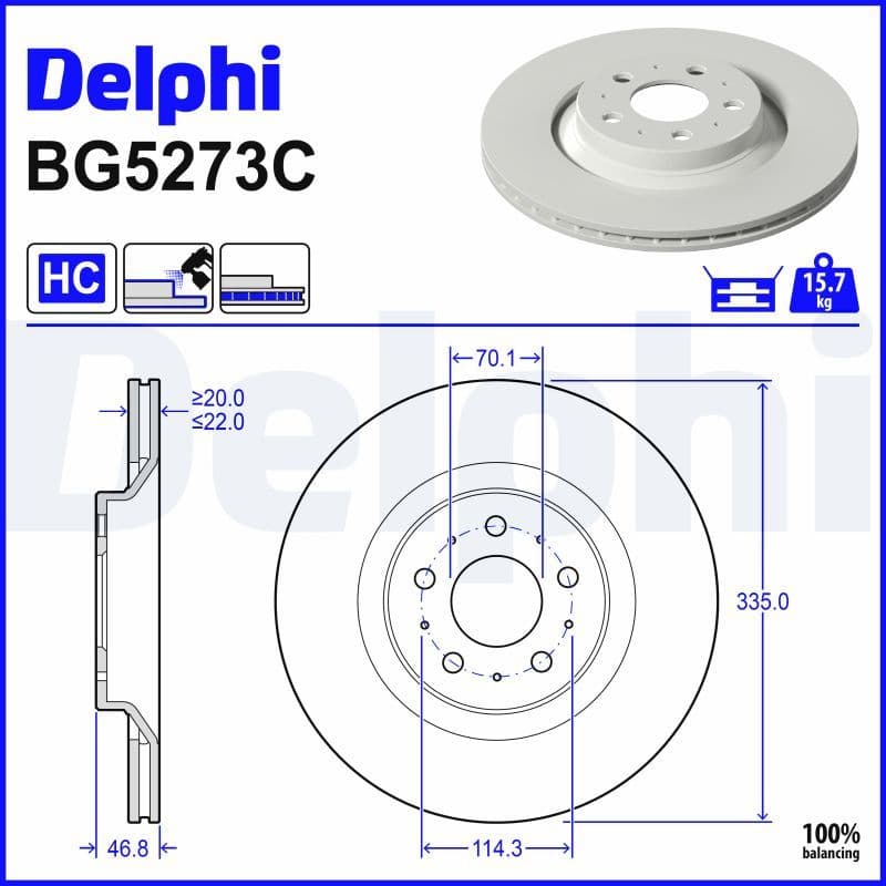 Disc frana DELPHI BG5273C