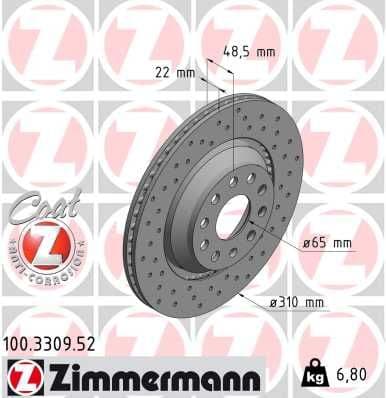 Disc frana ZIMMERMANN SPORT Z 100.3309.52