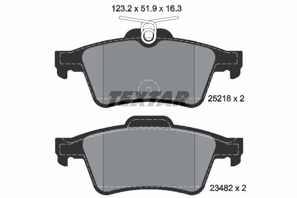 set placute frana,frana disc TEXTAR Q+ 2521801