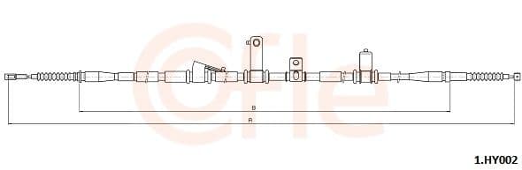 Cablu, frana de parcare COFLE 1.HY002