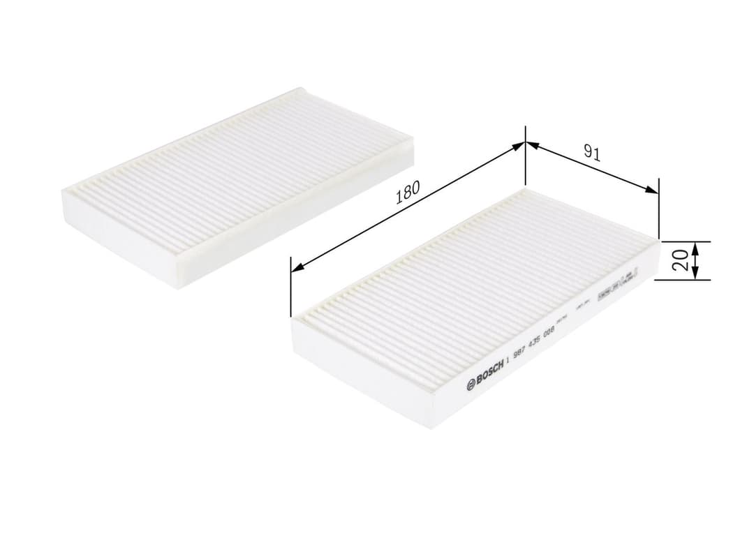 Filtru, aer habitaclu BOSCH 1 987 435 008