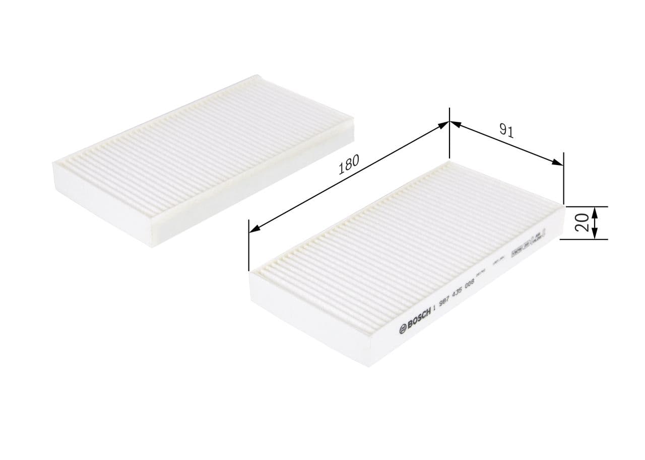 Filtru, aer habitaclu BOSCH 1 987 435 008