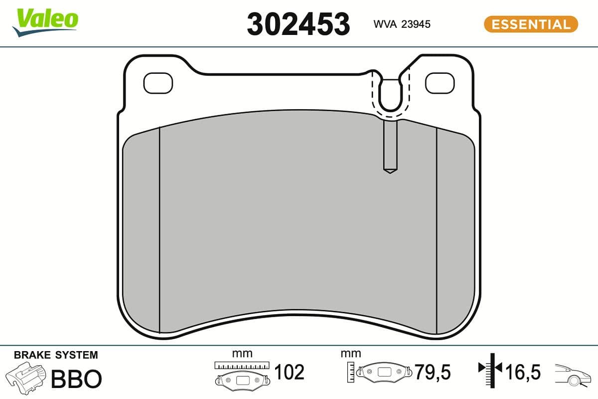 set placute frana,frana disc VALEO 302453