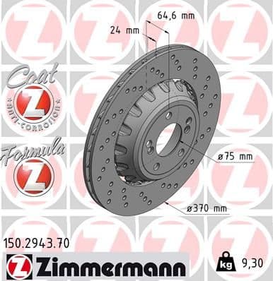 Disc frana ZIMMERMANN 150.2943.70