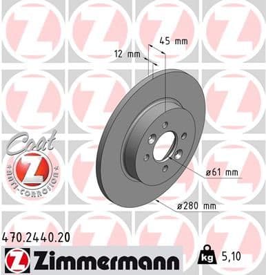 Disc frana ZIMMERMANN COAT Z 470.2440.20