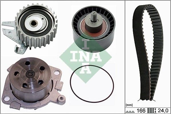 Set pompa apa + curea dintata Schaeffler INA 530 0226 30