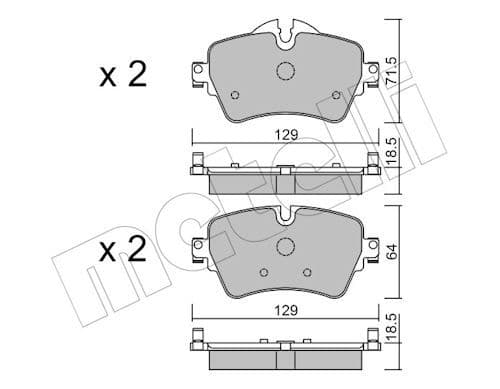 set placute frana,frana disc METELLI 22-1013-0