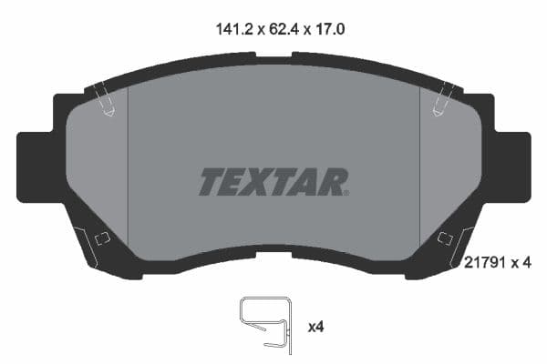 set placute frana,frana disc TEXTAR 2179101