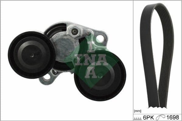 Set curea transmisie cu caneluri Schaeffler INA 529 0206 10