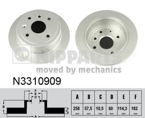 Disc frana NIPPARTS N3310909