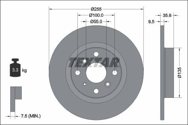 Disc frana TEXTAR PRO 92338203