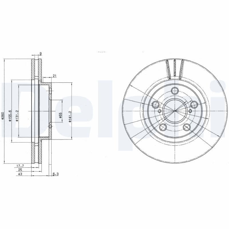 Disc frana DELPHI BG3347