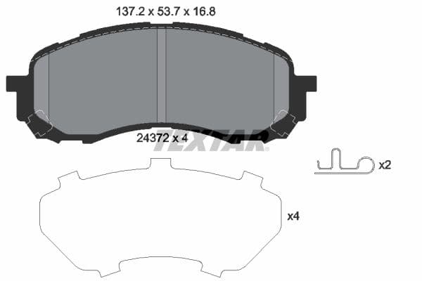 set placute frana,frana disc TEXTAR 2437201