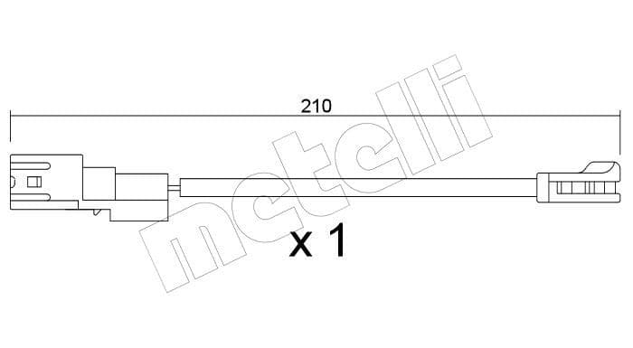 senzor de avertizare,uzura placute de frana METELLI SU.424