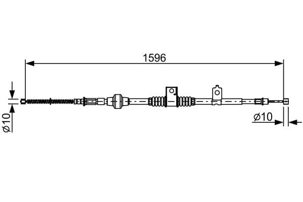 Cablu, frana de parcare BOSCH 1 987 482 520