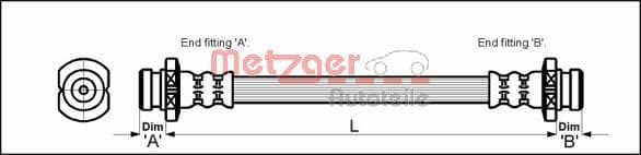 Furtun frana METZGER 4110611