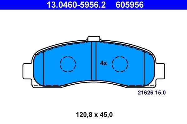 set placute frana,frana disc ATE 13.0460-5956.2