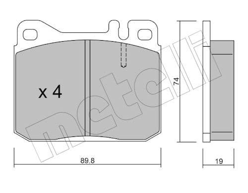 set placute frana,frana disc METELLI 22-0011-2